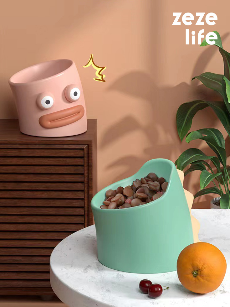 Dinosaur and Monster Elevated Cat Bowl