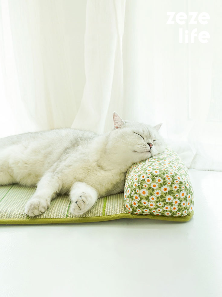 French Floral Rushes Pet Cooling Mat