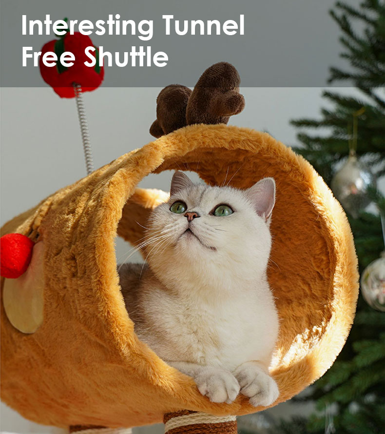 Christmas Deer Cat Tree - Christmas Cat Tree
