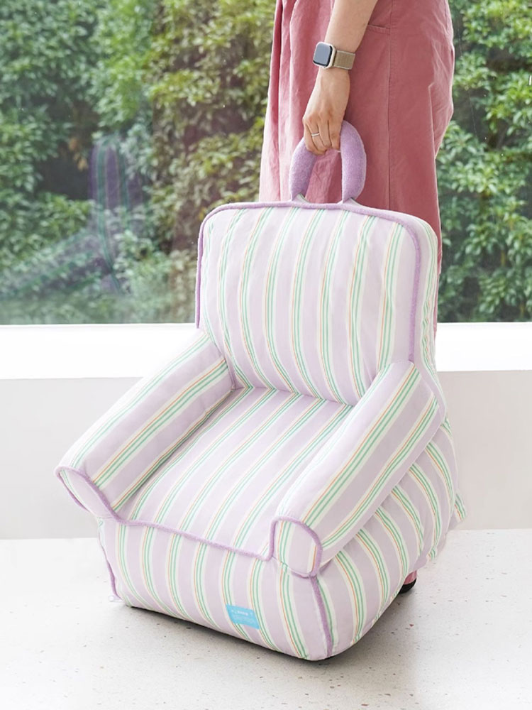 Purple Striped Cooling Cat Sofa
