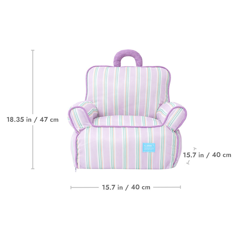 Purple Striped Cooling Cat Sofa