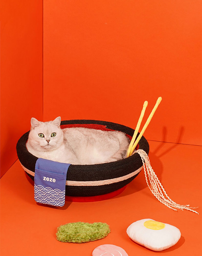 Yummy Ramen Cat Scratcher Bed