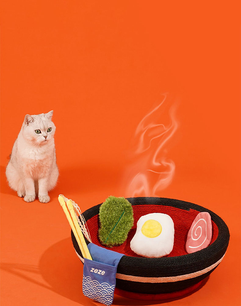Yummy Ramen Cat Scratcher Bed