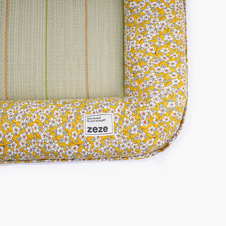 French Floral Rushes Pet Cooling Mat