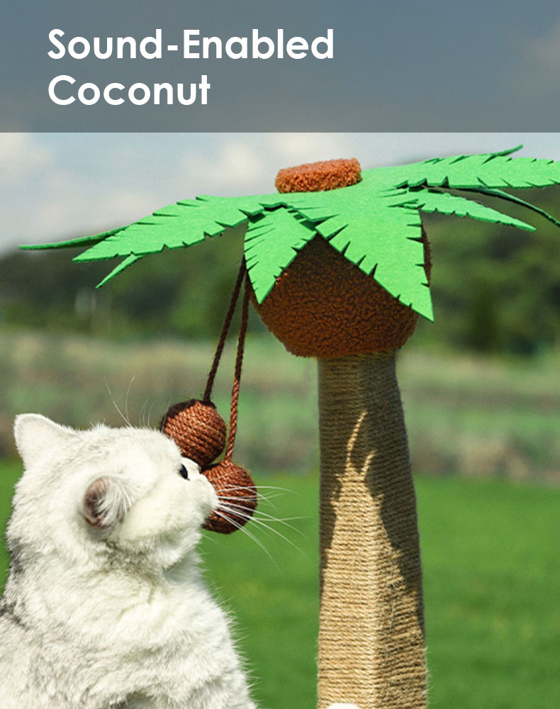 Coconut Tree Cat Scratching Post & Cat Recliner