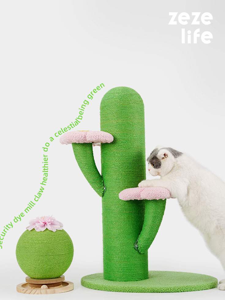 Flower and Cactus Cat Tree