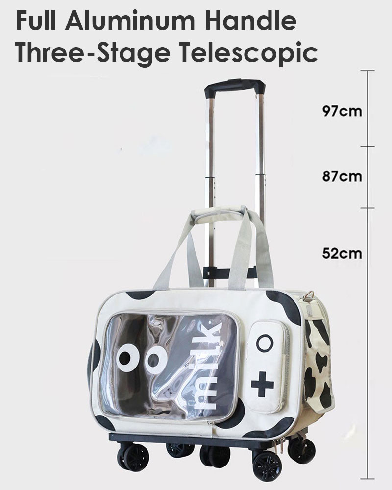 Cow Milk Rolling Pet Carrier