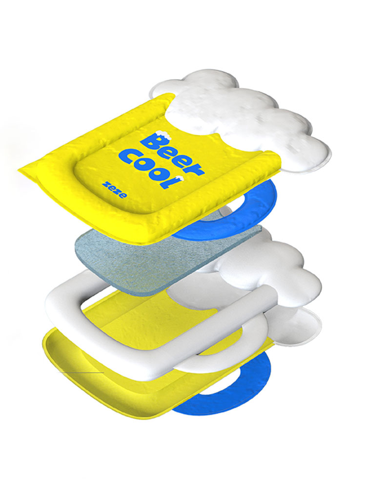 Beer-Shaped Pet Cooling Mat