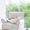 Purple Striped Cooling Cat Sofa