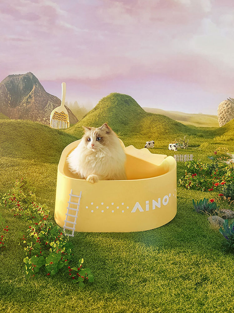 Strawberry Fat Cat Litter Box