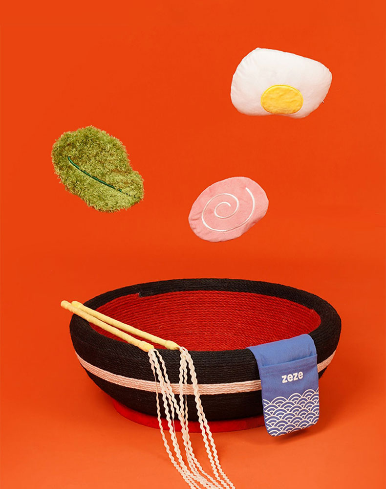 Yummy Ramen Cat Scratcher Bed