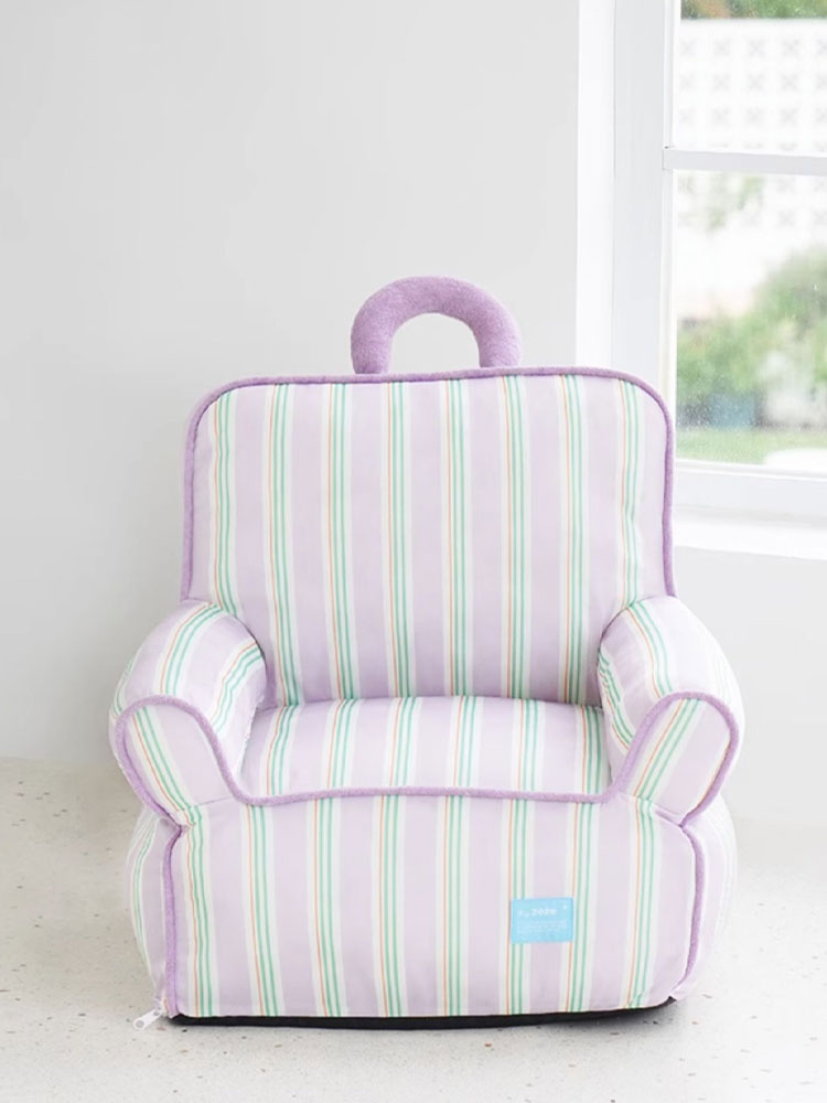 Purple Striped Cooling Cat Sofa