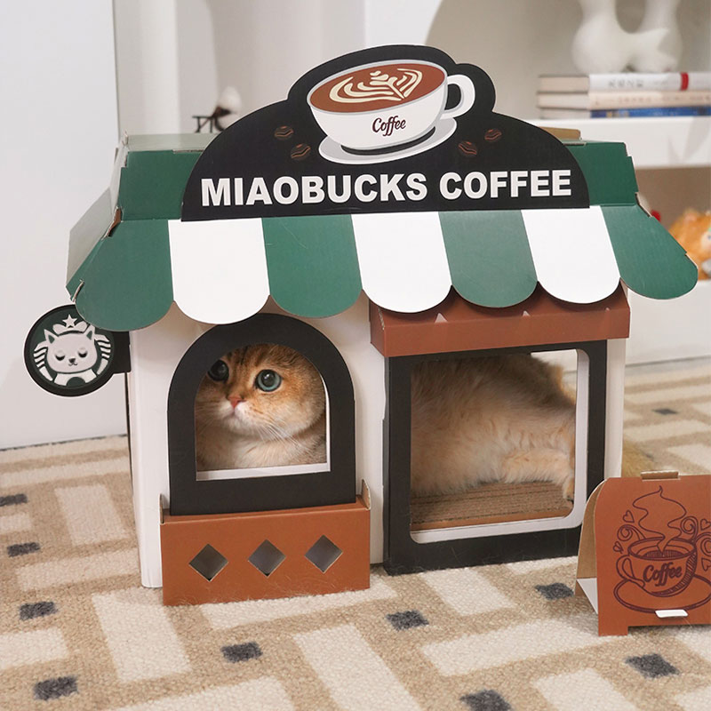Café Cardboard Cat House