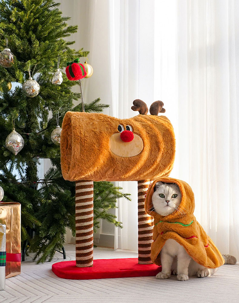Christmas Deer Cat Tree - Christmas Cat Tree