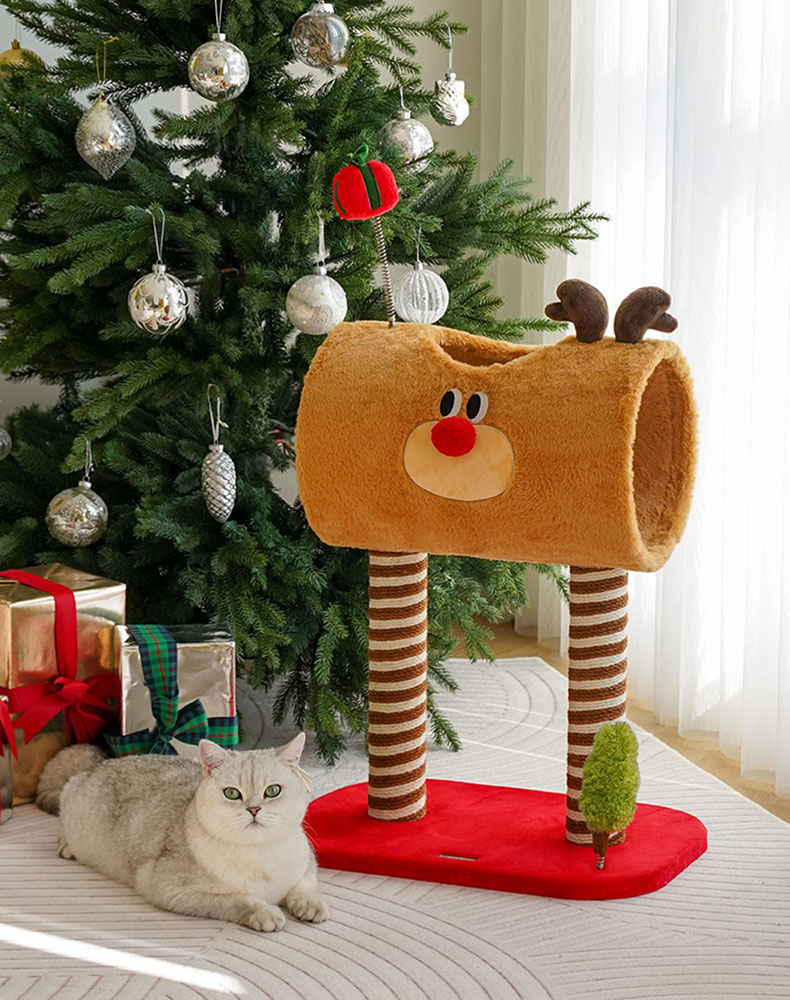Christmas Deer Cat Tree - Christmas Cat Tree