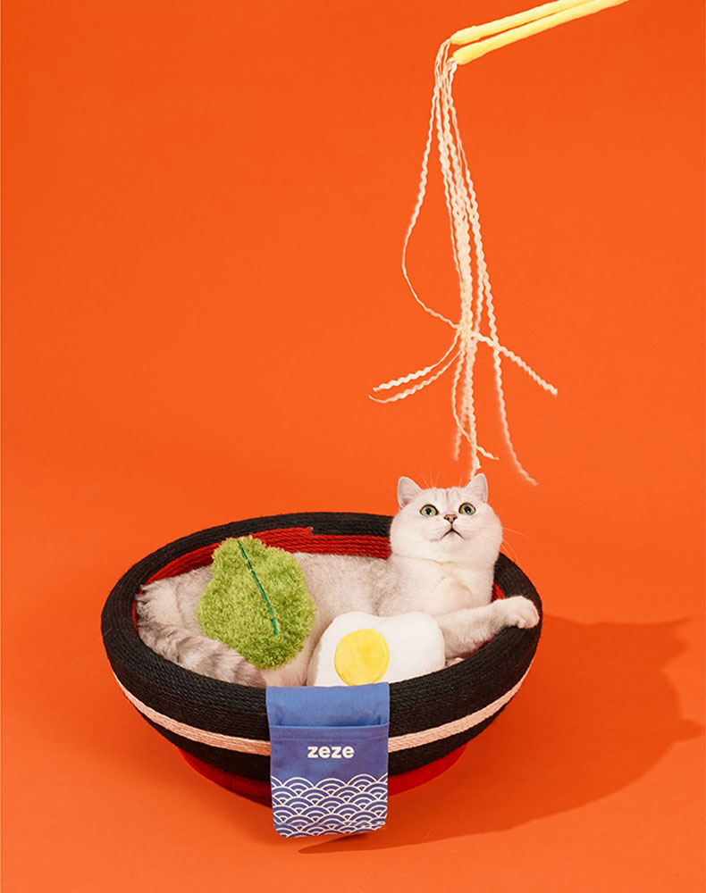 Yummy Ramen Cat Scratcher Bed