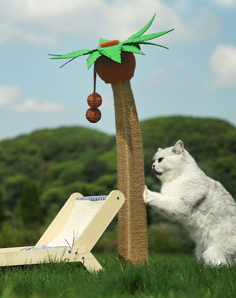 Coconut Tree Cat Scratching Post & Cat Recliner