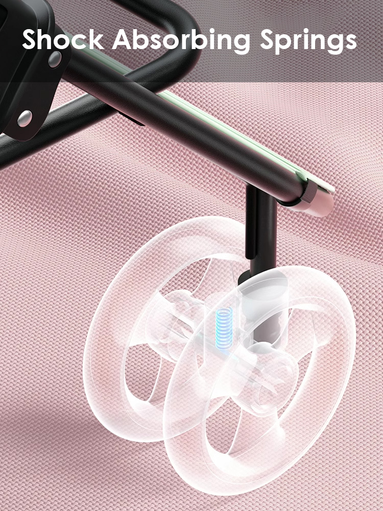 Foldable 3-Color Cat Stroller Pet Carrier With Wheels