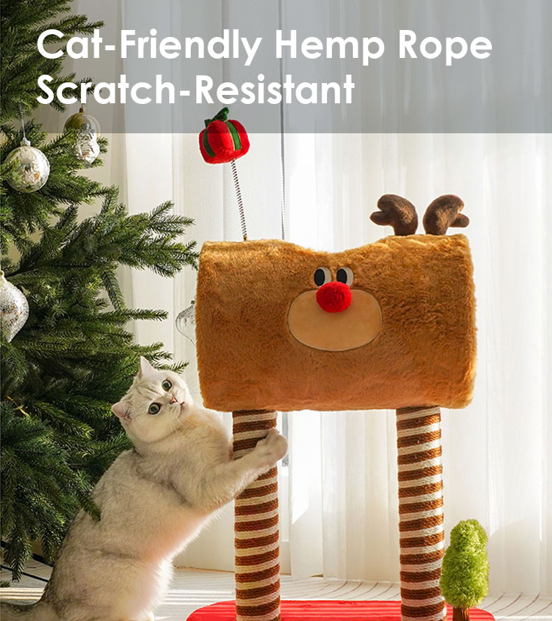 Christmas Deer Cat Tree - Christmas Cat Tree