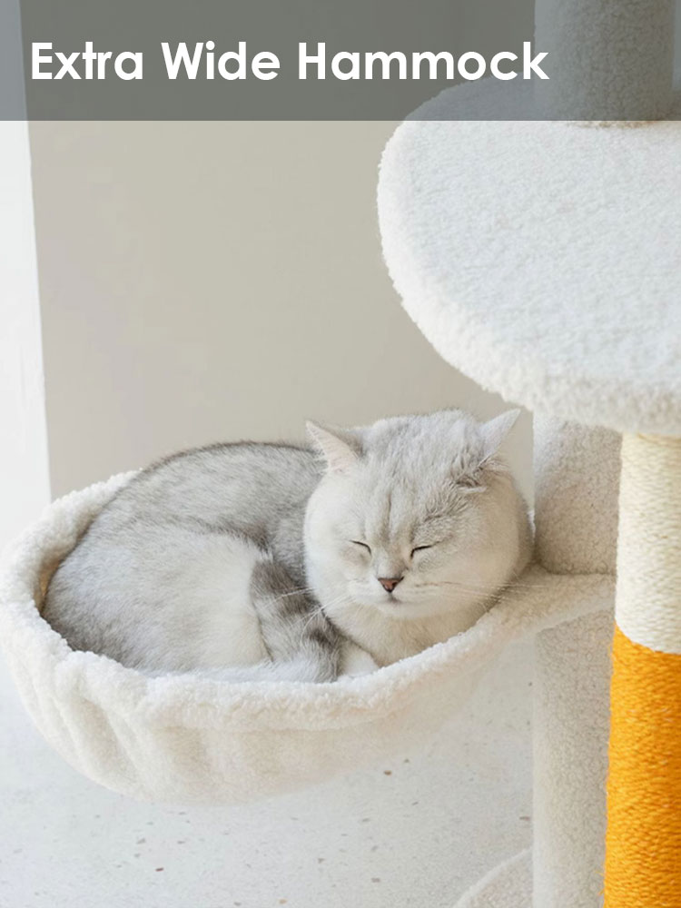 White Cream Style Cat Tree Plus